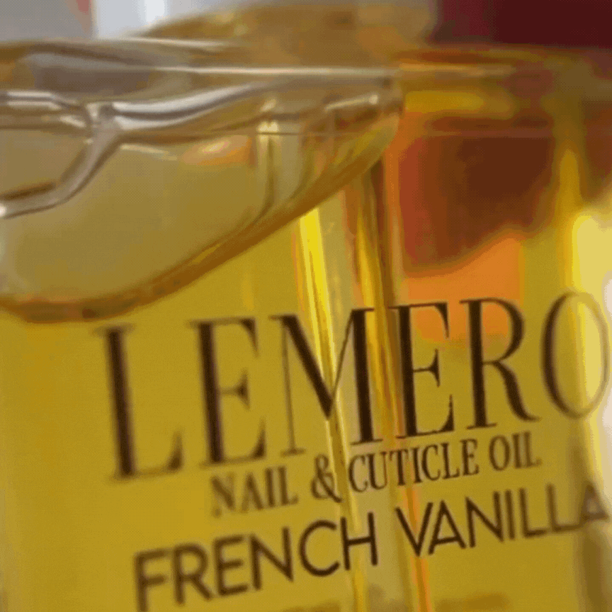 French Vanilla Cuticle Oil Dropper Bottle in use